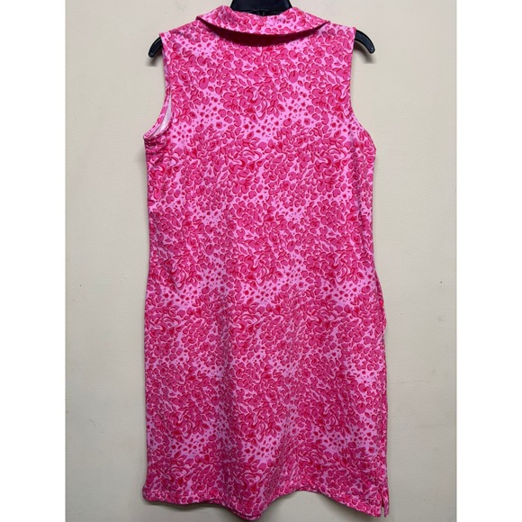 Sport Savvy Pink Print Sleeveless Dress Size Small Half Zip Athletic Tennis - Picture 5 of 5